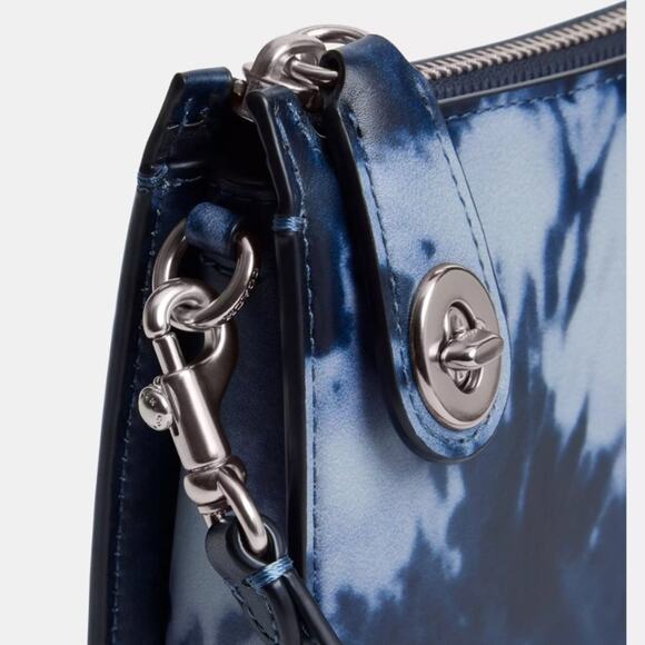 Coach Penn Shoulder Bag Midnight Navy Tie Dye Print NWT No callouts Retail $275 - Picture 8 of 10